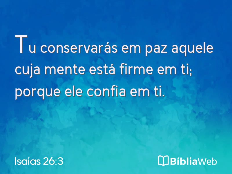 Isaías 26:3 em imagem para compartilhar