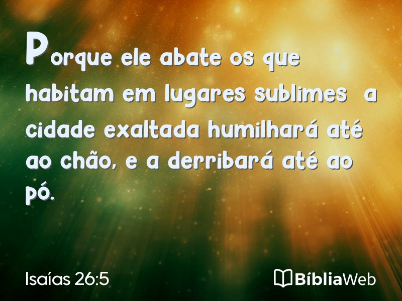 Isaías 26:5 em imagem para compartilhar