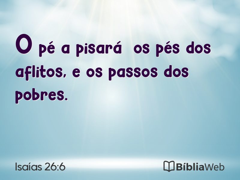 Isaías 26:6 em imagem para compartilhar