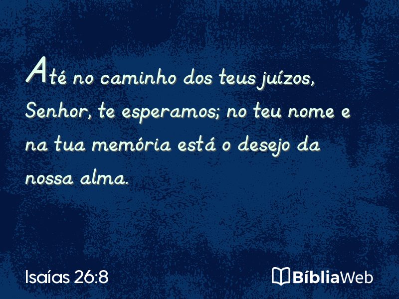 Isaías 26:8 em imagem para compartilhar