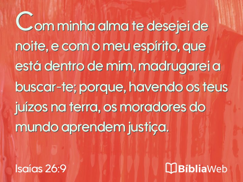 Isaías 26:9 em imagem para compartilhar