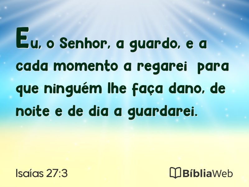 Isaías 27:3 em imagem para compartilhar