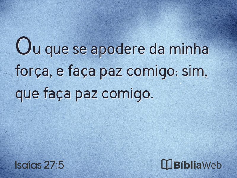Isaías 27:5 em imagem para compartilhar
