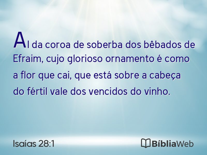 Isaías 28:1 em imagem para compartilhar