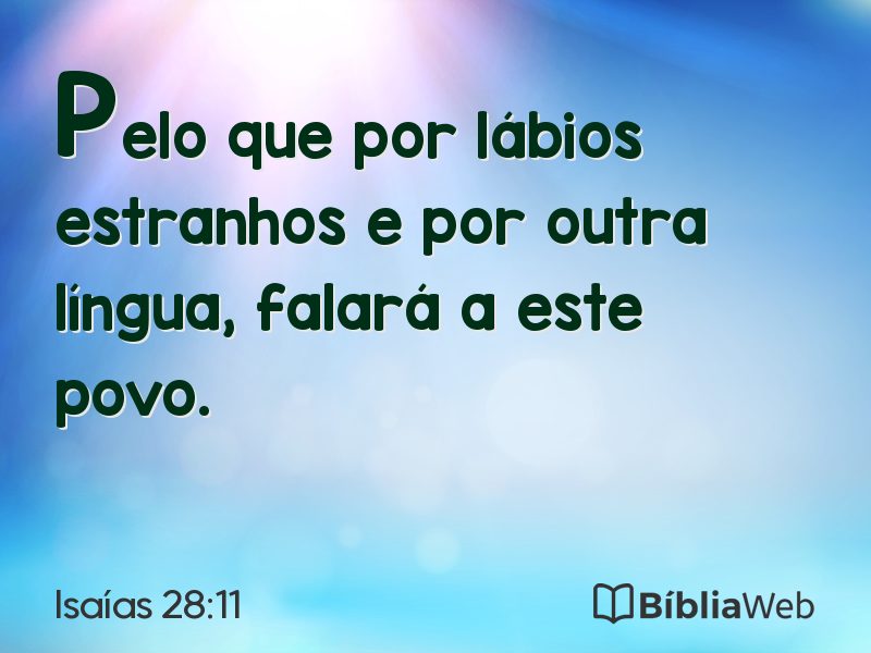 Isaías 28:11 em imagem para compartilhar