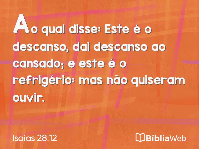 Isaías 28:12 em imagem para compartilhar