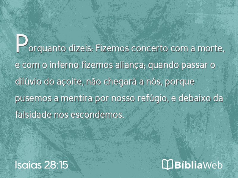 Isaías 28:15 em imagem para compartilhar