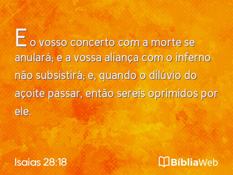 Isaías 28:18 em imagem para compartilhar