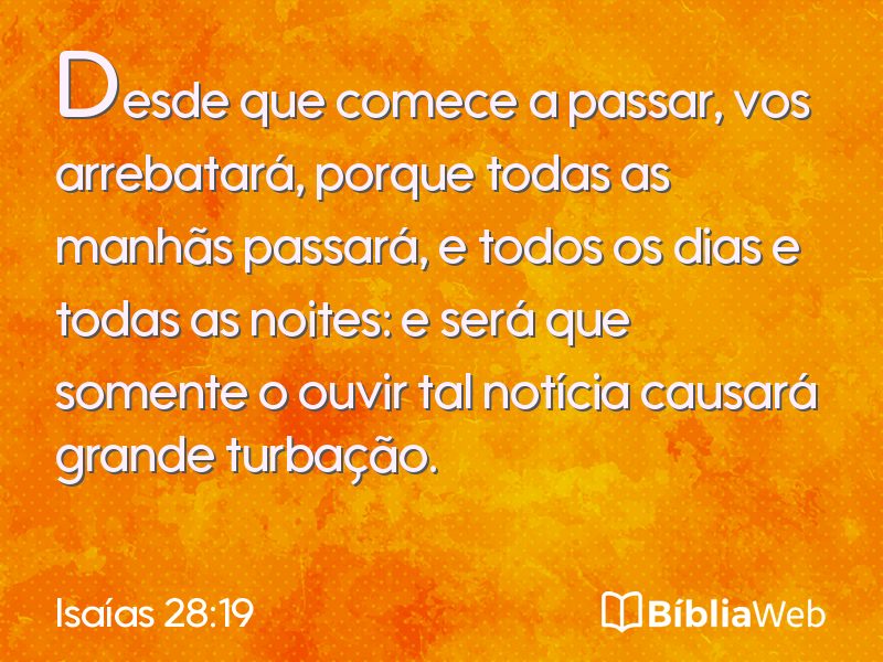 Isaías 28:19 em imagem para compartilhar