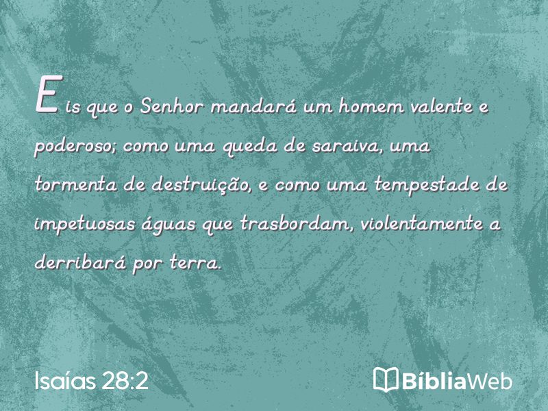 Isaías 28:2 em imagem para compartilhar