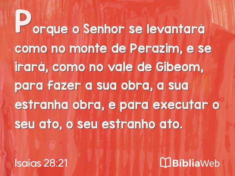 Isaías 28:21 em imagem para compartilhar