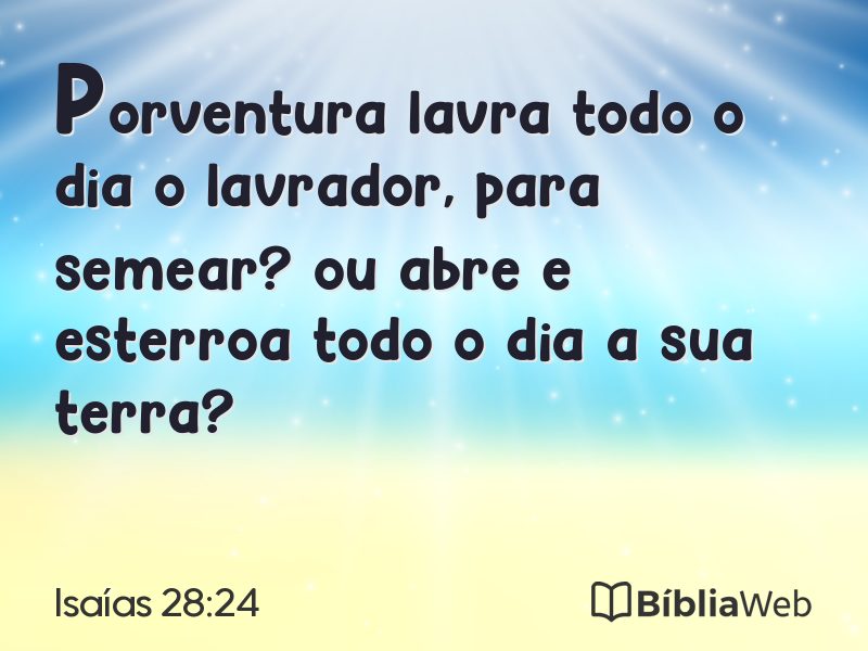 Isaías 28:24 em imagem para compartilhar
