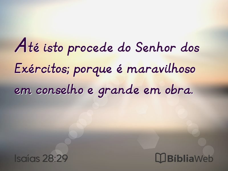 Isaías 28:29 em imagem para compartilhar