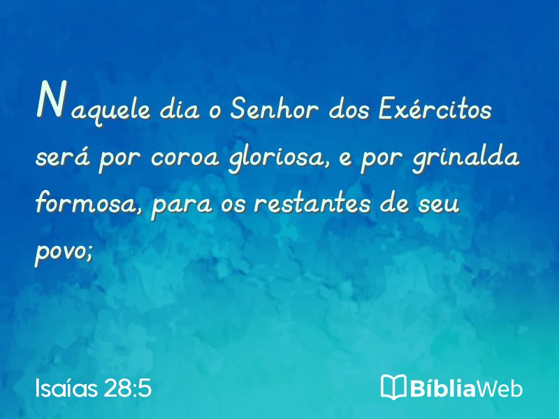 Isaías 28:5 em imagem para compartilhar