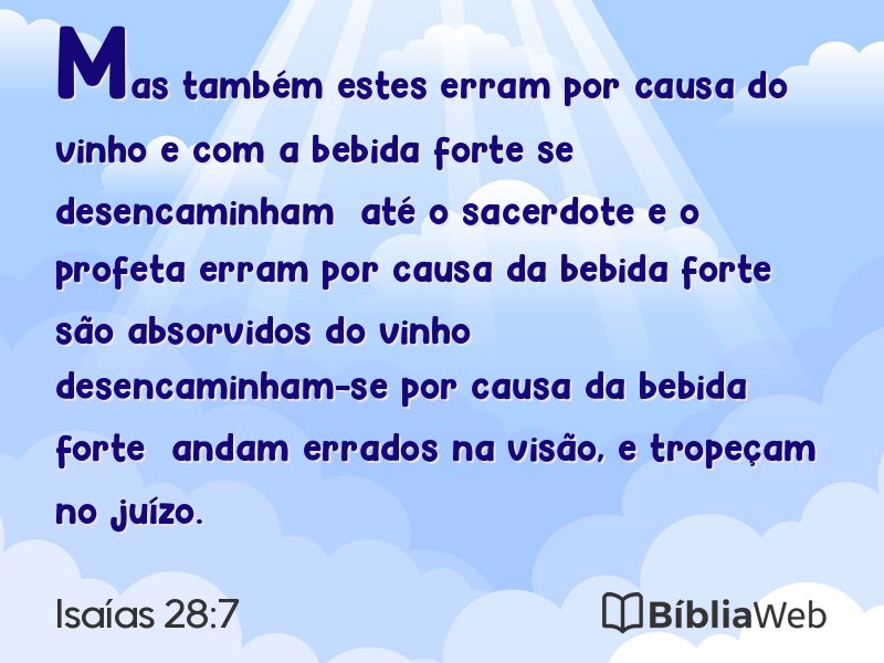 Isaías 28:7 em imagem para compartilhar