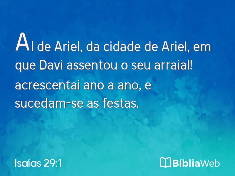 Isaías 29:1 em imagem para compartilhar