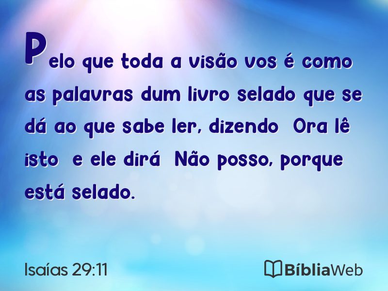 Isaías 29:11 em imagem para compartilhar