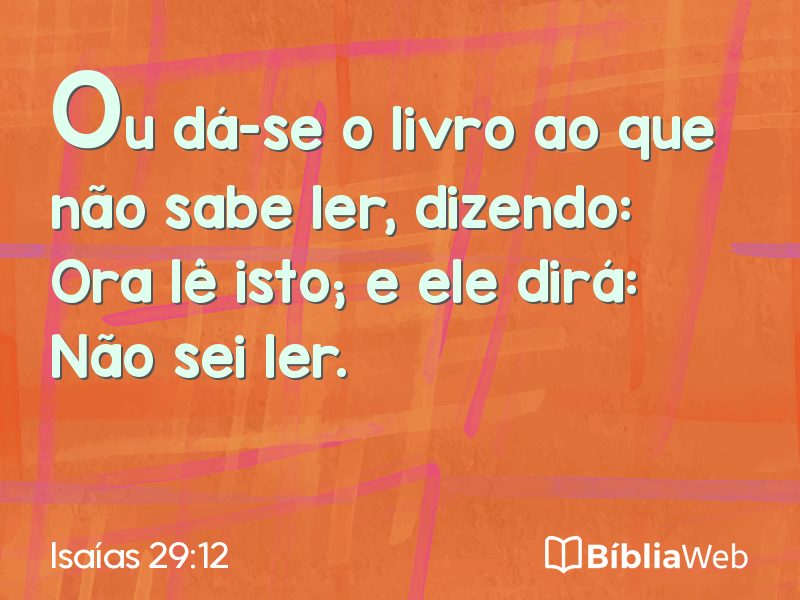 Isaías 29:12 em imagem para compartilhar