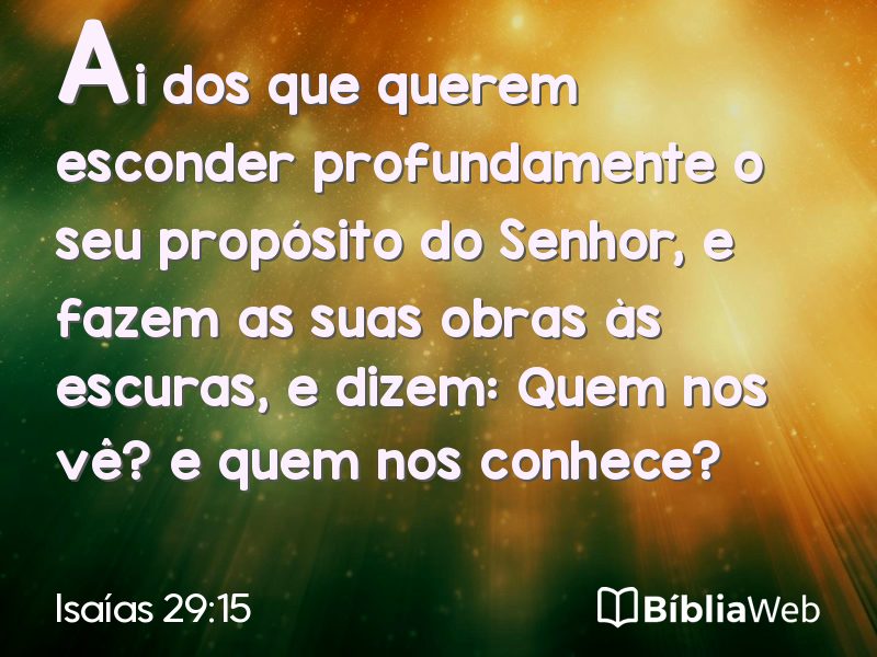 Isaías 29:15 em imagem para compartilhar