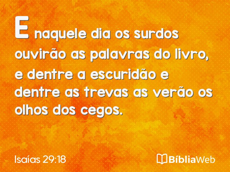 Isaías 29:18 em imagem para compartilhar