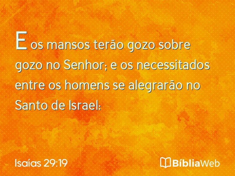Isaías 29:19 em imagem para compartilhar