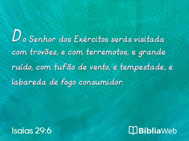 Isaías 29:6 em imagem para compartilhar
