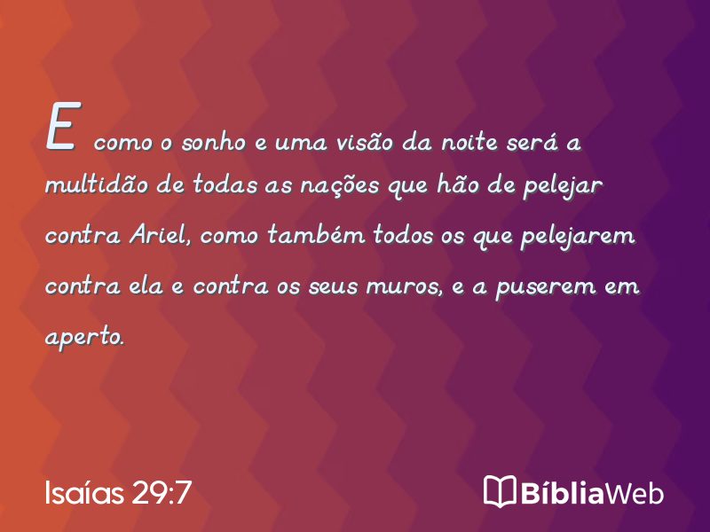Isaías 29:7 em imagem para compartilhar