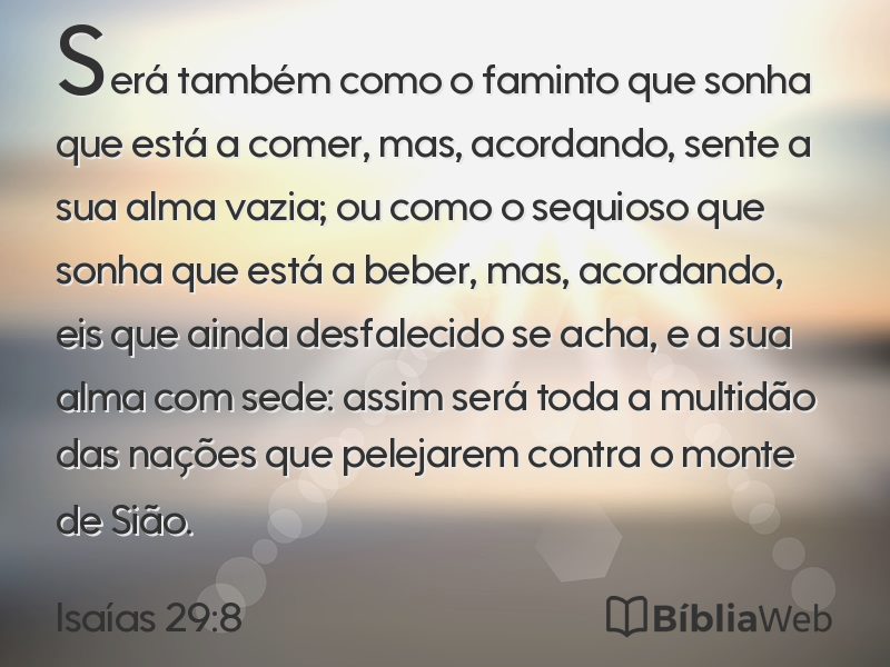 Isaías 29:8 em imagem para compartilhar