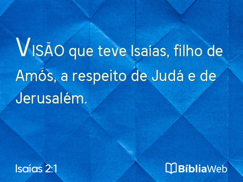 Isaías 2:1 em imagem para compartilhar