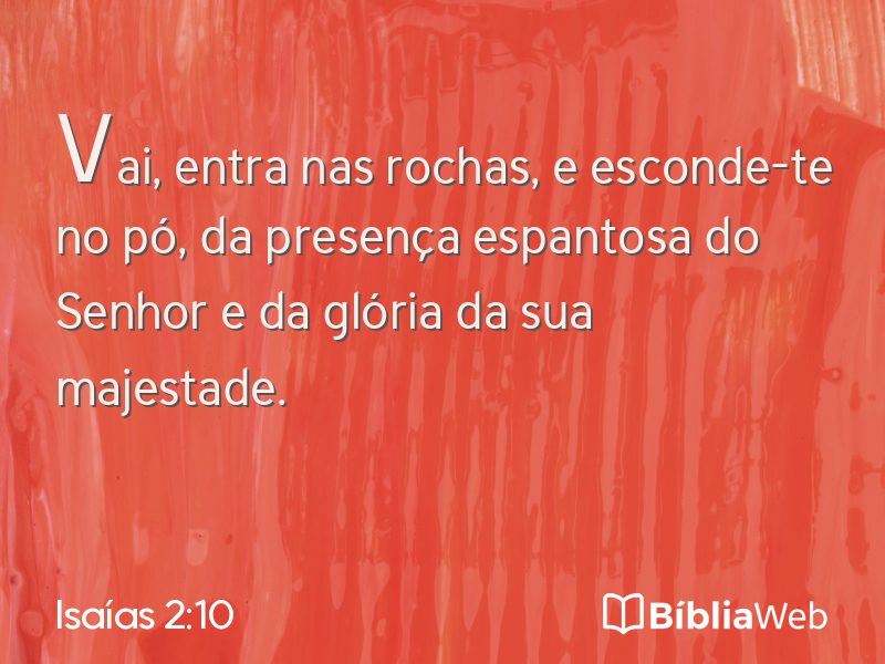 Isaías 2:10 em imagem para compartilhar