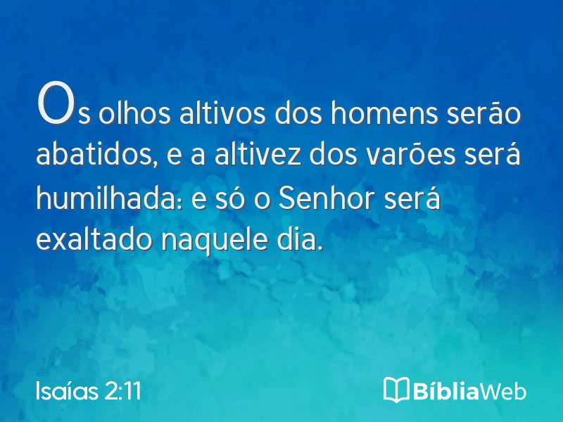 Isaías 2:11 em imagem para compartilhar