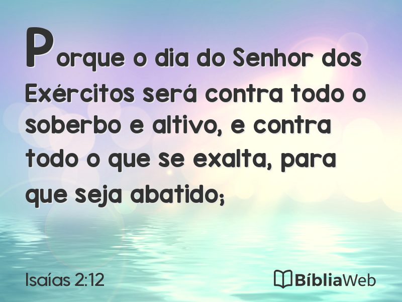 Isaías 2:12 em imagem para compartilhar