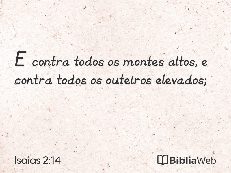 Isaías 2:14 em imagem para compartilhar