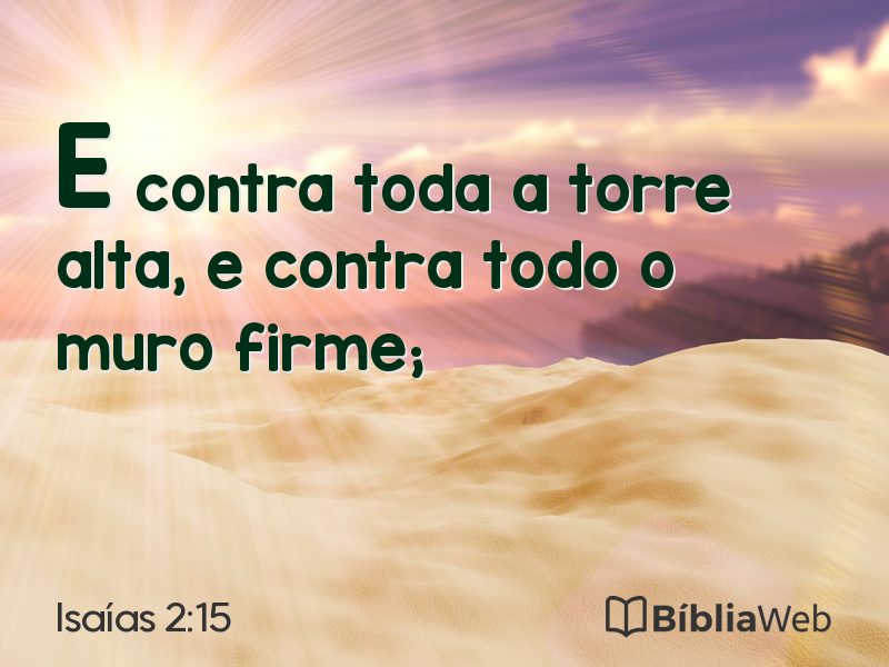 Isaías 2:15 em imagem para compartilhar