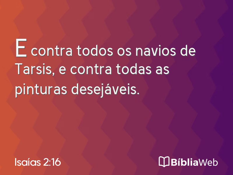 Isaías 2:16 em imagem para compartilhar