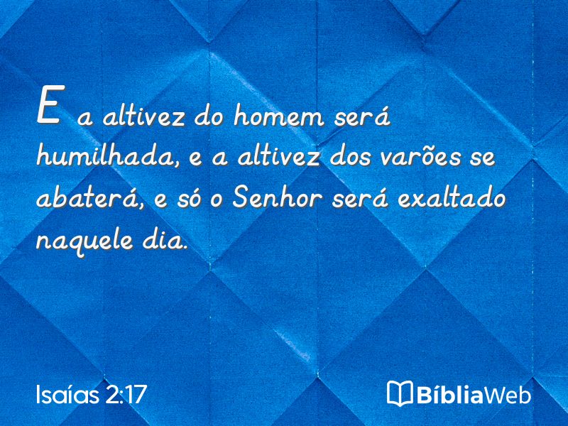 Isaías 2:17 em imagem para compartilhar
