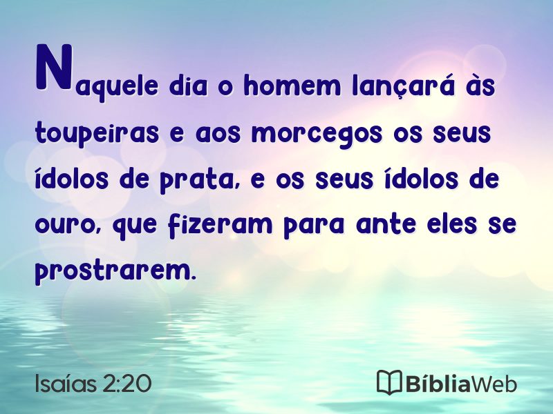Isaías 2:20 em imagem para compartilhar