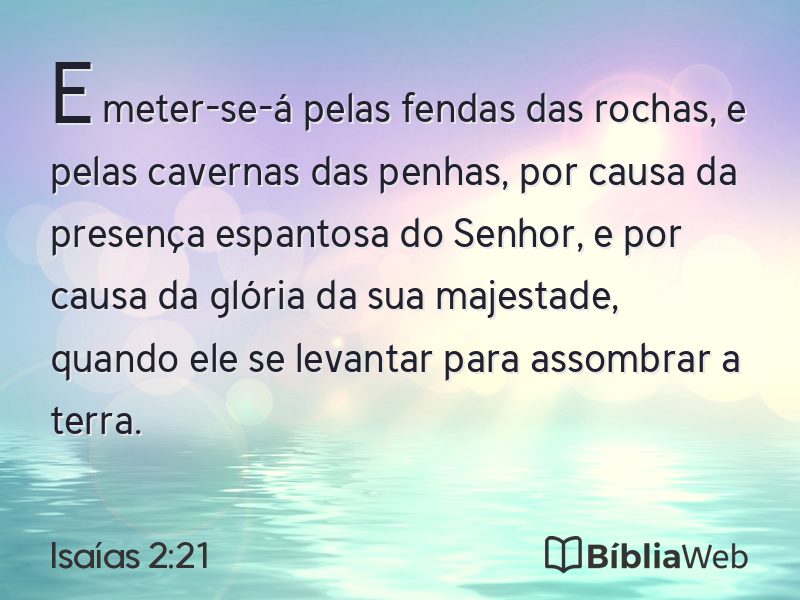 Isaías 2:21 em imagem para compartilhar