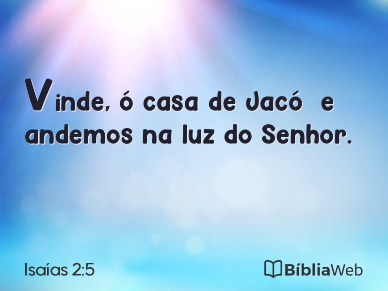 Isaías 2:5 em imagem para compartilhar