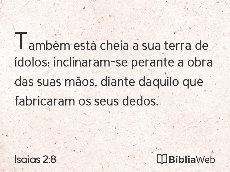 Isaías 2:8 em imagem para compartilhar
