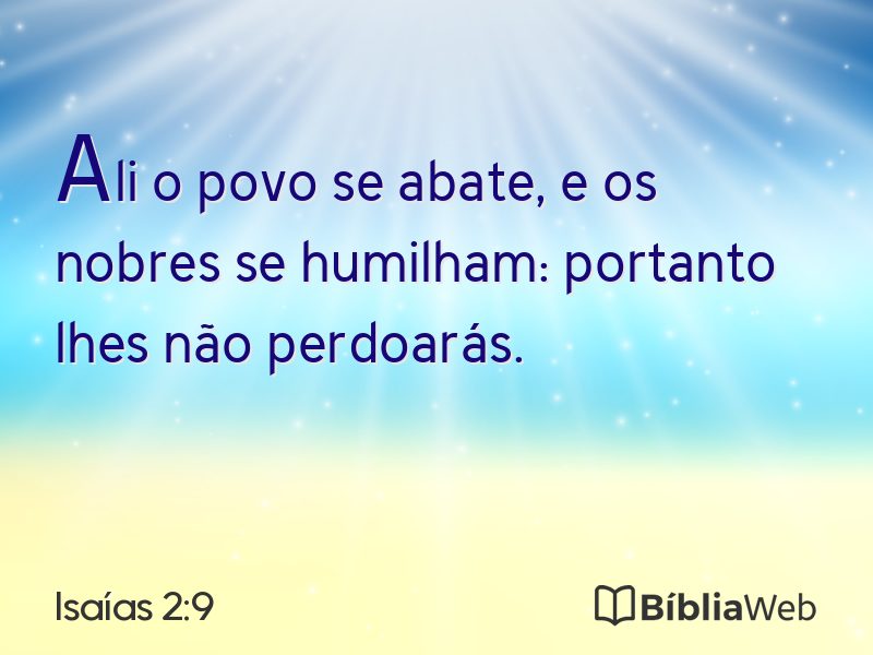 Isaías 2:9 em imagem para compartilhar