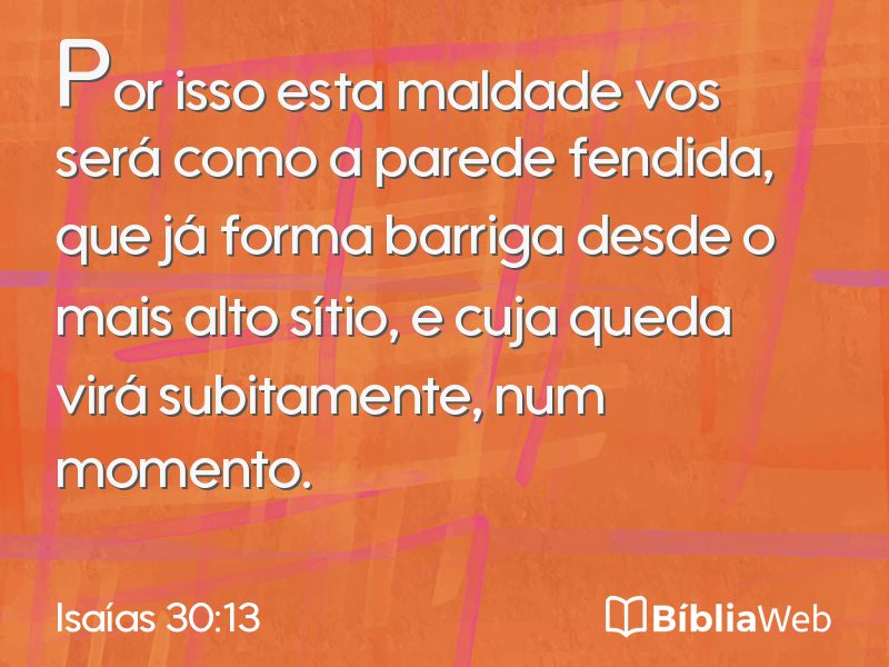 Isaías 30:13 em imagem para compartilhar