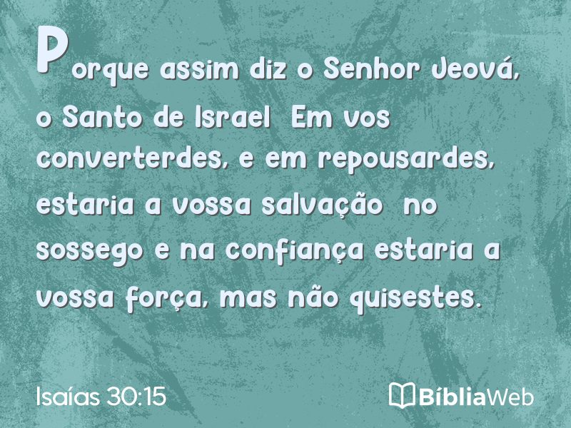 Isaías 30:15 em imagem para compartilhar
