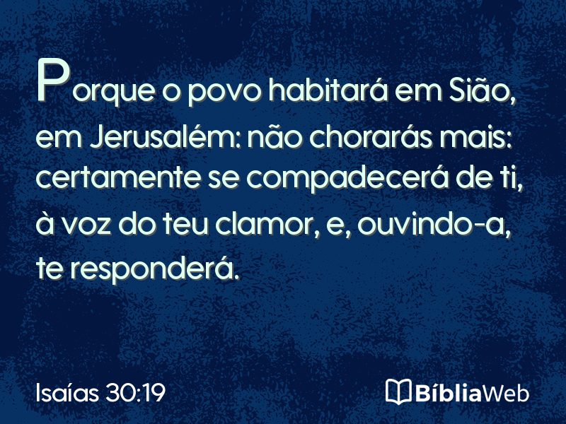 Isaías 30:19 em imagem para compartilhar