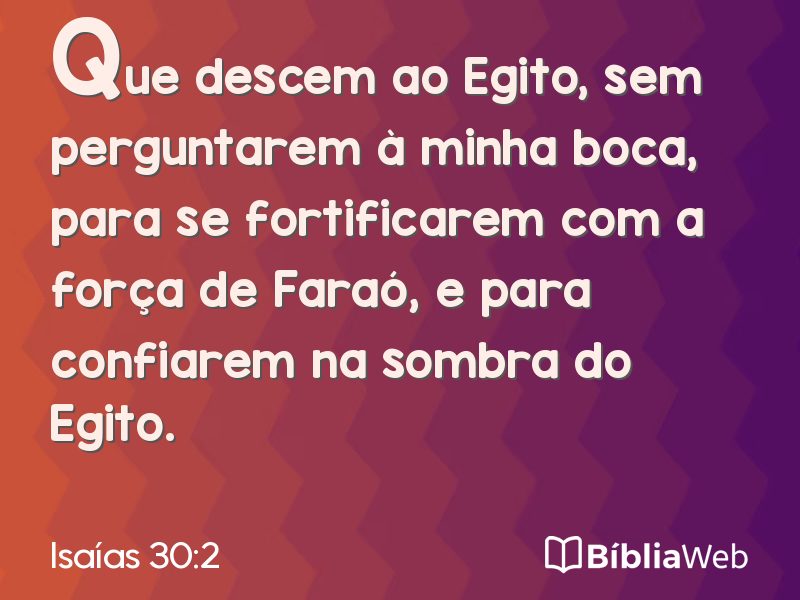 Isaías 30:2 em imagem para compartilhar