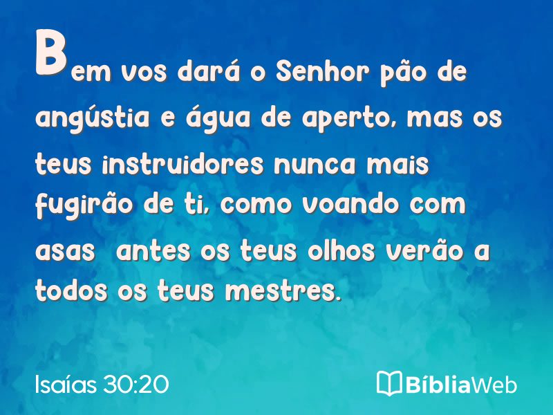 Isaías 30:20 em imagem para compartilhar