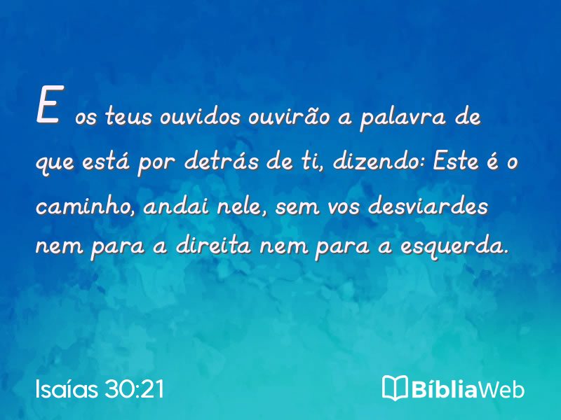 Isaías 30:21 em imagem para compartilhar