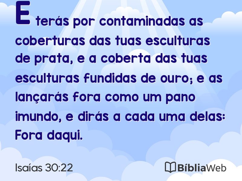 Isaías 30:22 em imagem para compartilhar