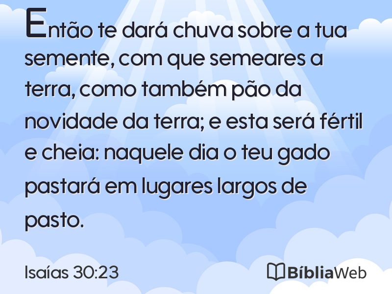 Isaías 30:23 em imagem para compartilhar