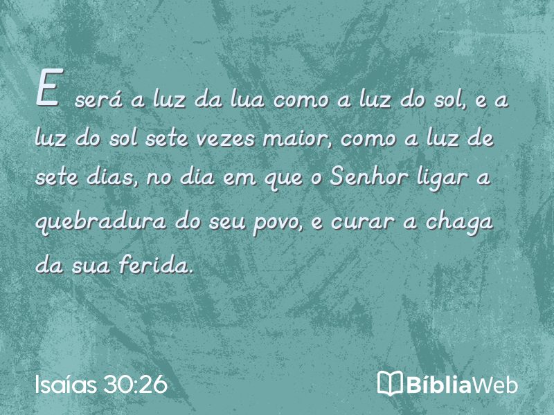 Isaías 30:26 em imagem para compartilhar